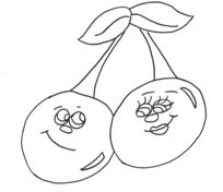 cherries coloring page